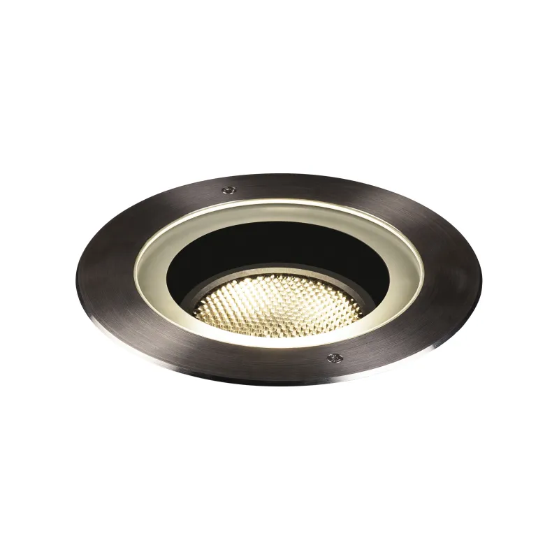 DASAR® 270, encastré de sol extérieur, symétrique, noir, LED, 30W, 4000K, IP65/IP67, collerette inox 316
