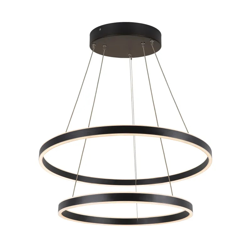 ONE DOUBLE, suspension intérieure, up/down, noir, LED, 55W, 3000/4000K, interrupteur CCT, variable Dali