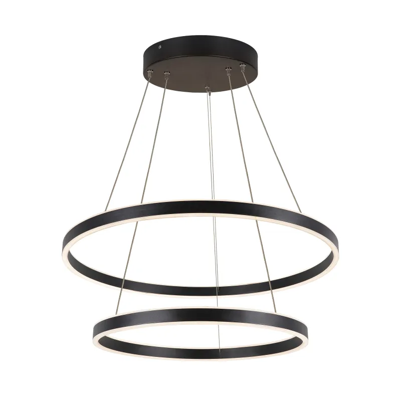 ONE DOUBLE, suspension intérieure, up/down, noir, LED, 55W, 3000/4000K, interrupteur CCT, variable Dali