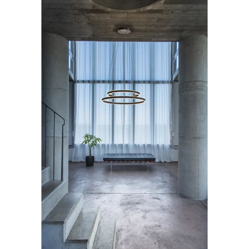 ONE DOUBLE, suspension intérieure, up/down, noir, LED, 55W, 3000/4000K, interrupteur CCT, variable Dali