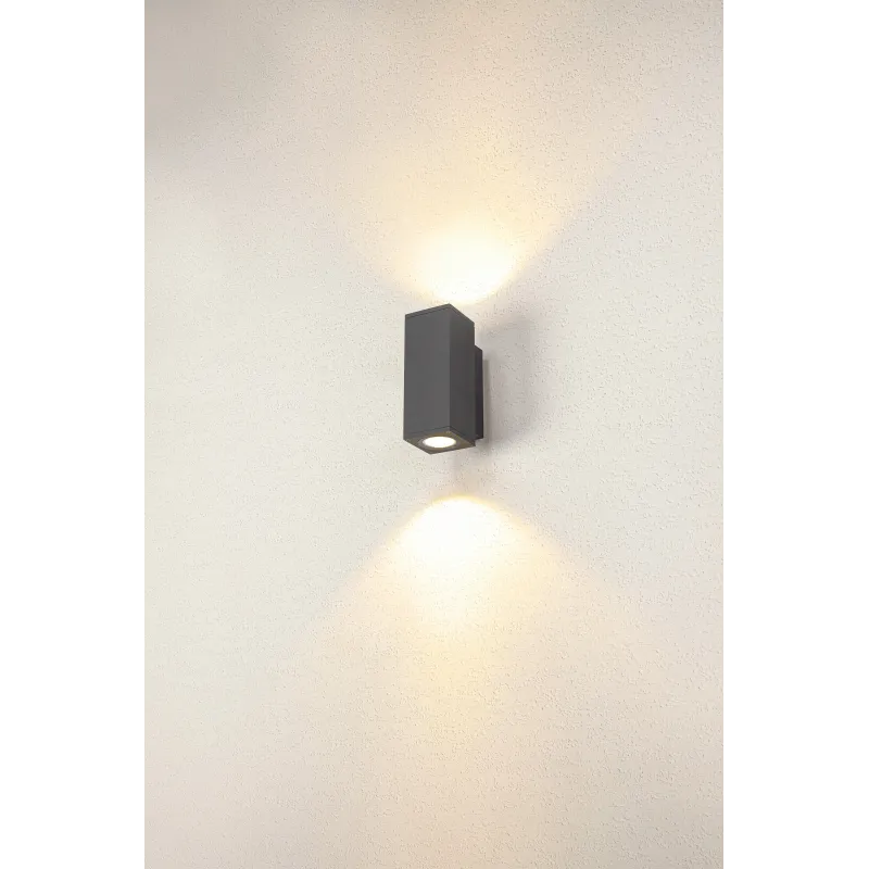 ENOLA SQUARE S UP/DOWN, applique extérieure, carré, S, anthracite, LED, 7W, 3000K/4000K, IP65, up/down