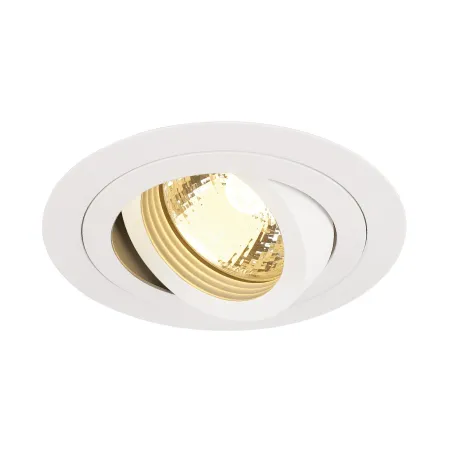 NEW TRIA 78, encastré de plafond intérieur, simple, rond, blanc , GU10/QPAR51, 50W max, lames ressorts