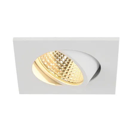 NEW TRIA 68, encastré de plafond intérieur, simple, carré, blanc mat, LED, 5,3W, 2700K, clips ressorts