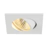 NEW TRIA 68, encastré de plafond intérieur, simple, carré, blanc mat, LED, 5,3W, 2700K, clips ressorts