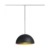 FORCHINI M 40 TRACK, suspension pour rail 1 allumage intérieur, adaptateur gris, noir/or, E27, 40W max