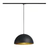 FORCHINI M 40 TRACK, suspension pour rail 1 allumage intérieur, adaptateur noir, noir/or, E27, 40W max