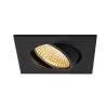 NEW TRIA 68, encastré de plafond intérieur, simple, carré, noir mat, LED, 5,3W, 2700K, clips ressorts