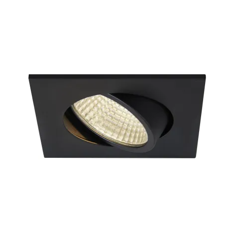 NEW TRIA 68, encastré de plafond intérieur, simple, carré, noir mat, LED, 5,3W, 3000K, clips ressorts