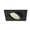 NEW TRIA 68, encastré de plafond intérieur, simple, carré, noir mat, LED, 5,3W, 3000K, clips ressorts