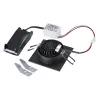 NEW TRIA 68, encastré de plafond intérieur, simple, carré, noir mat, LED, 5,3W, 3000K, clips ressorts
