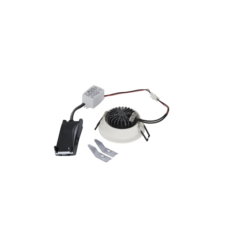 NEW TRIA 68, encastré de plafond intérieur, simple, rond, blanc mat, LED, 5,3W, 2700K, clips ressorts