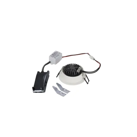 NEW TRIA 68, encastré de plafond intérieur, simple, rond, blanc mat, LED, 5,3W, 2700K, clips ressorts