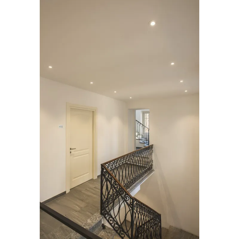 NEW TRIA 68, encastré de plafond intérieur, simple, rond, blanc mat, LED, 5,3W, 2700K, clips ressorts