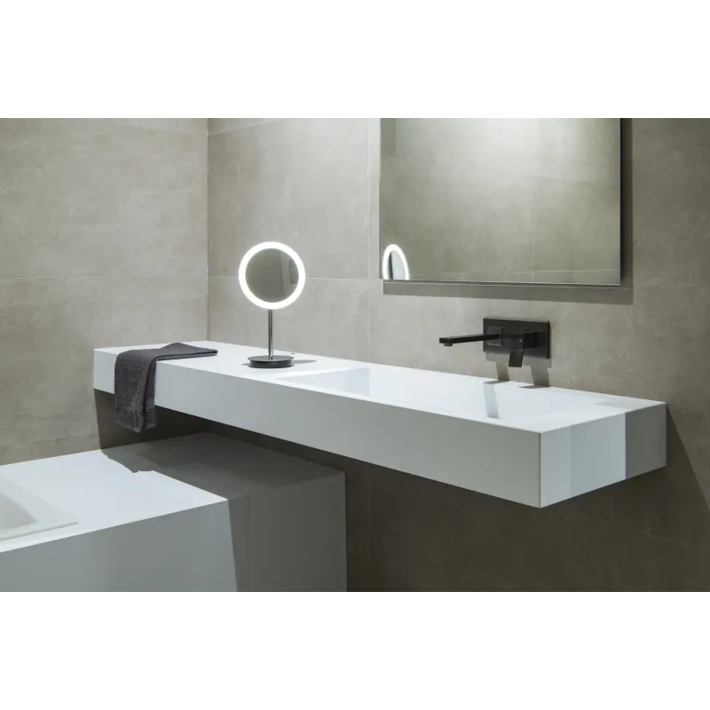 MAGANDA, lampe à poser intérieure, miroir, chrome, LED, 4,8W, 2700/3000/4000K, IP44, interrupteur CCT