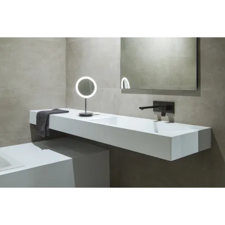 MAGANDA, lampe à poser intérieure, miroir, chrome, LED, 4,8W, 2700/3000/4000K, IP44, interrupteur CCT