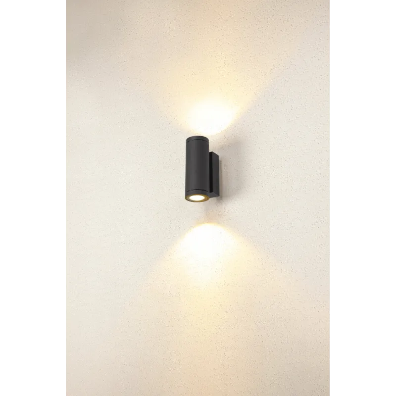 ENOLA ROUND S UP/DOWN, applique extérieure, rond, S, anthracite, LED, 7W, 3000K/4000K, IP65, up/down