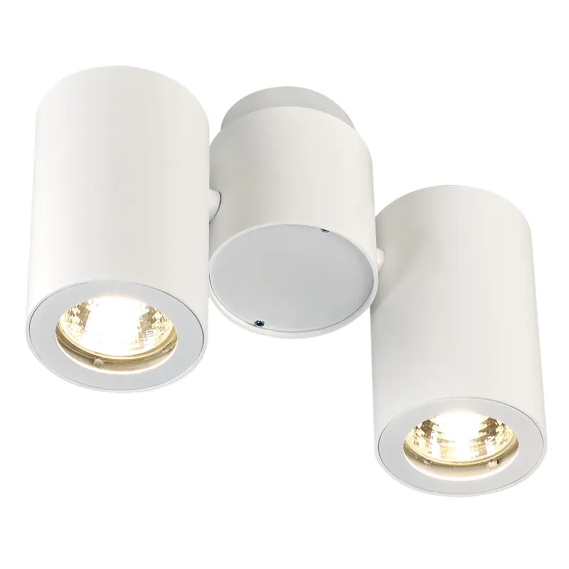ENOLA B, applique et plafonnier intérieur, double, blanc, GU10/QPAR51, 2x 50W max, inclinable à 180 deg