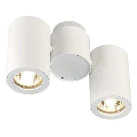 ENOLA B, applique et plafonnier intérieur, double, blanc, GU10/QPAR51, 2x 50W max, inclinable à 180 deg