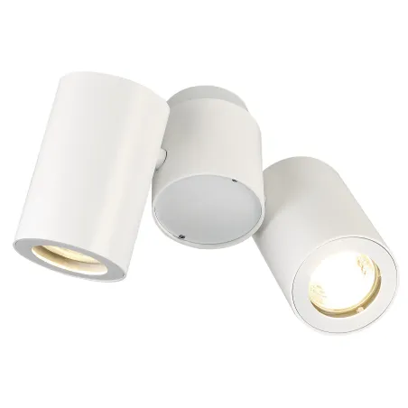 ENOLA B, applique et plafonnier intérieur, double, blanc, GU10/QPAR51, 2x 50W max, inclinable à 180 deg