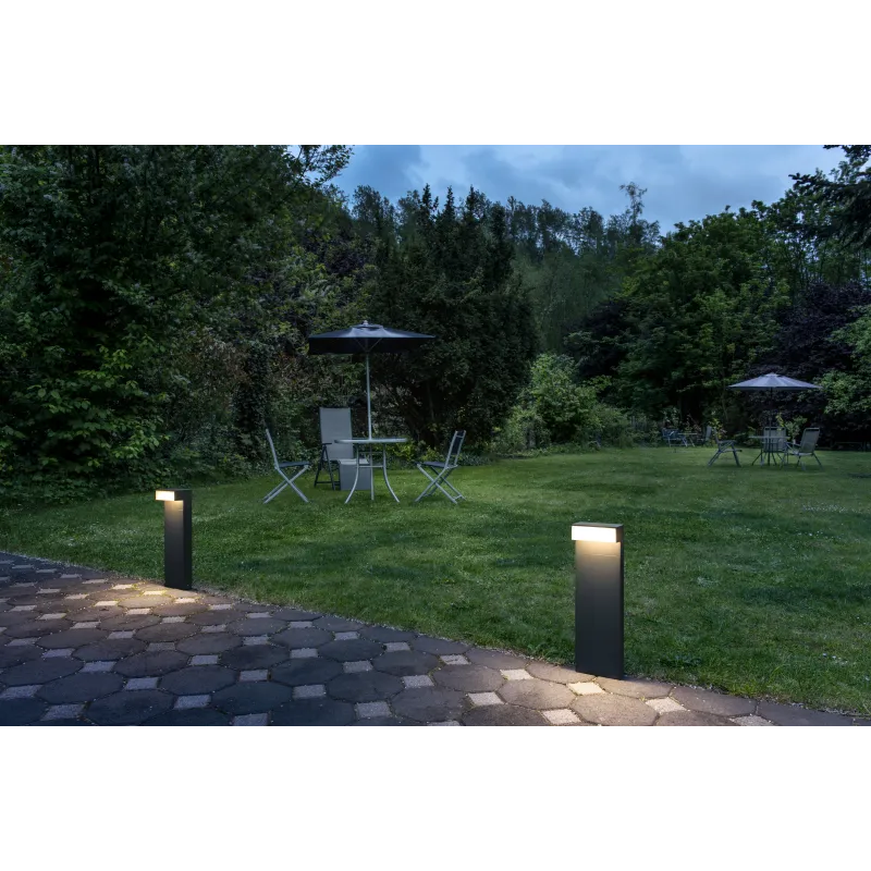 L-LINE OUT 50, borne extérieure, horizontal, anthracite, LED, 7W, 3000/4000K, IP65, interrupteur CCT