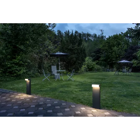 L-LINE OUT 50, borne extérieure, horizontal, anthracite, LED, 7W, 3000/4000K, IP65, interrupteur CCT
