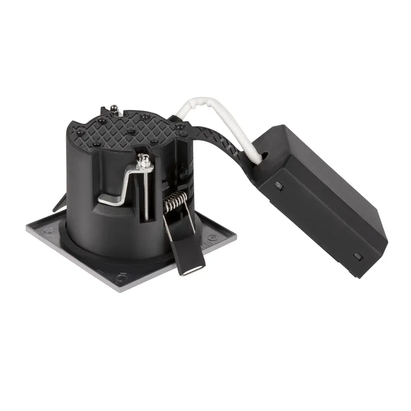 EASY-INSTALL QPAR51, encastré de plafond intérieur, carré, alu brossé, GU10/QPAR51, 20W max, RT 2012