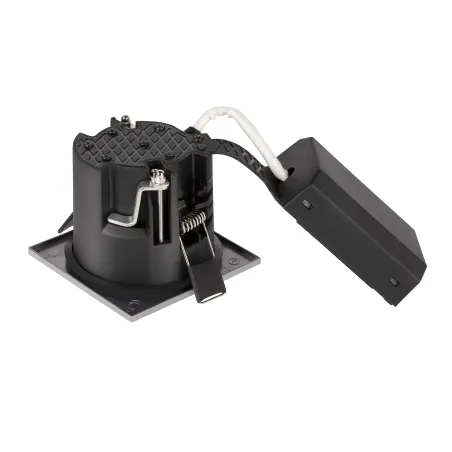 EASY-INSTALL QPAR51, encastré de plafond intérieur, carré, alu brossé, GU10/QPAR51, 20W max, RT 2012