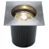 DASAR® 215, encastré de sol extérieur, carré, inox, GU10/QPAR111, 75W max, IP67, collerette inox 316