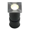 POWER TRAIL-LITE®, encastré de sol extérieur, carré, inox, LED, 1W, 3000K, IP67, collerette inox 316