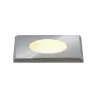 POWER TRAIL-LITE®, encastré de sol extérieur, carré, inox, LED, 1W, 3000K, IP67, collerette inox 316