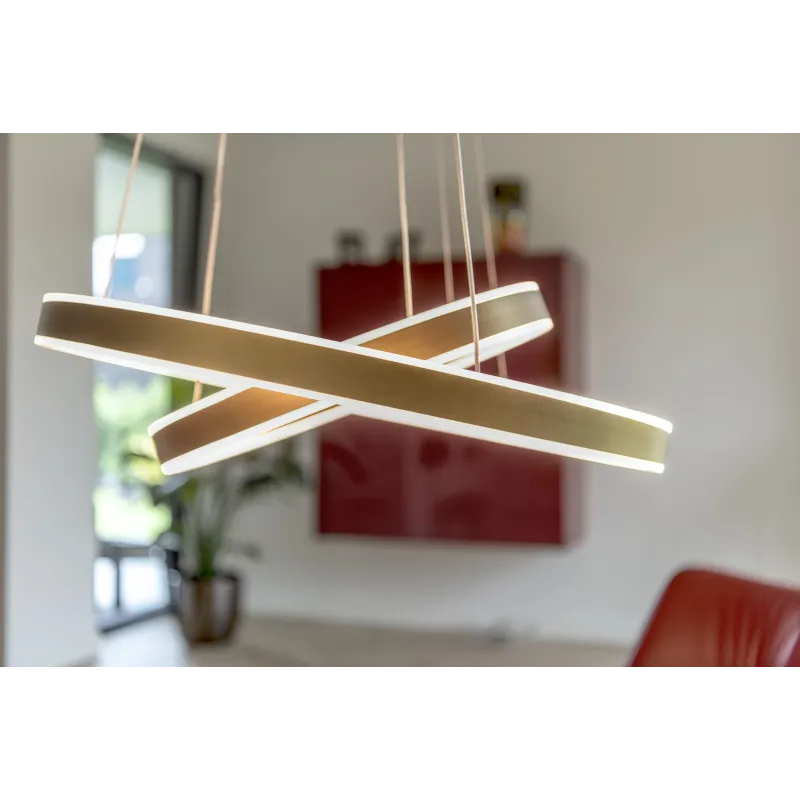 ONE DOUBLE, suspension intérieure, up/down, laiton, LED, 35W, 2700/3000K, interrupteur CCT, variable