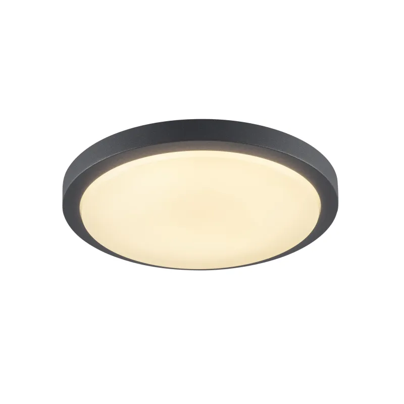 AINOS, applique et plafonnier extérieur, anthracite, LED, 22W, 3000K, IP44, détecteur de mouvements