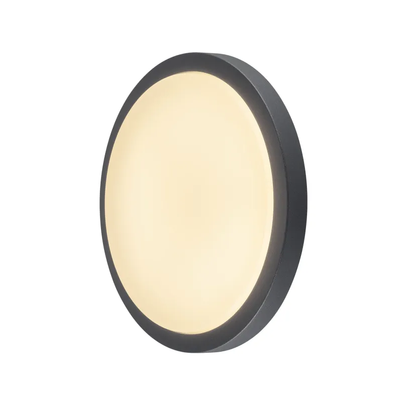 AINOS, applique et plafonnier extérieur, anthracite, LED, 22W, 3000K, IP44, détecteur de mouvements