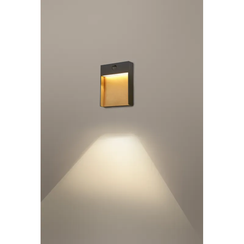 FLATT SENSOR, applique extérieure, anthracite, LED, 16W, 3000K/4000K, IP54, détecteur de mouvements