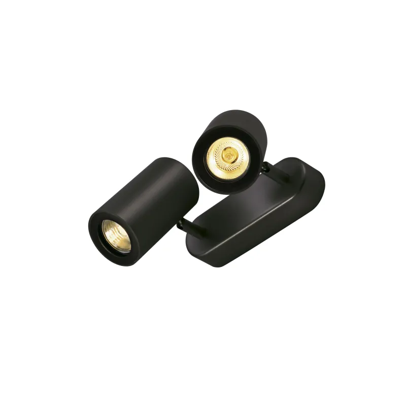 ENOLA B, applique et plafonnier intérieur, double, noir, GU10/QPAR51, 2x 50W max, inclinable à 100 deg