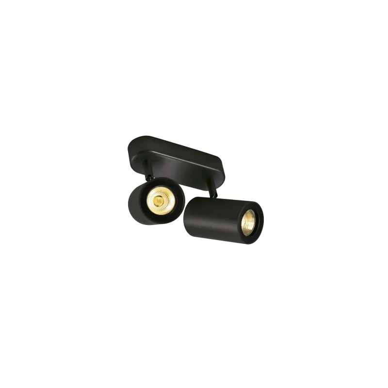 ENOLA B, applique et plafonnier intérieur, double, noir, GU10/QPAR51, 2x 50W max, inclinable à 100 deg