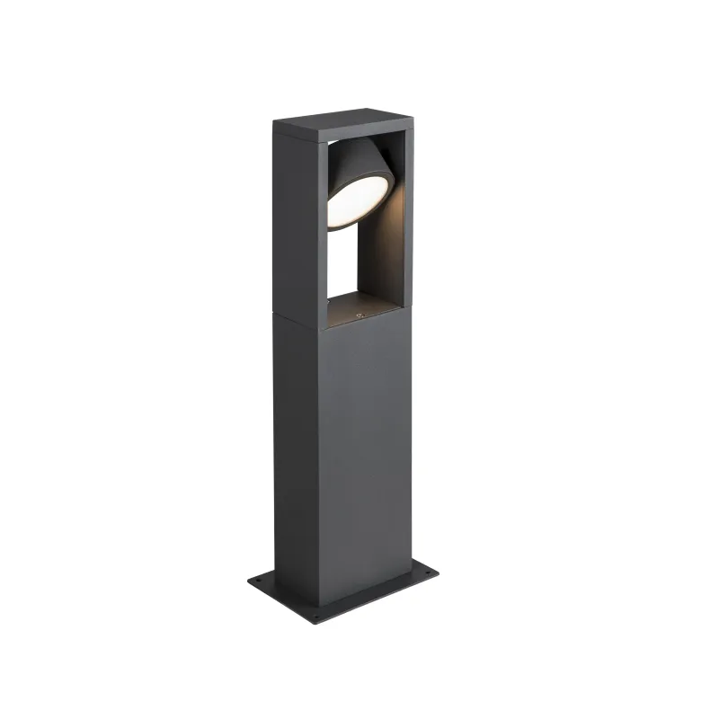 ESKINA FRAME 45, borne extérieure, simple, anthracite, LED, 15W, 3000/4000K, IP65, interrupteur CCT