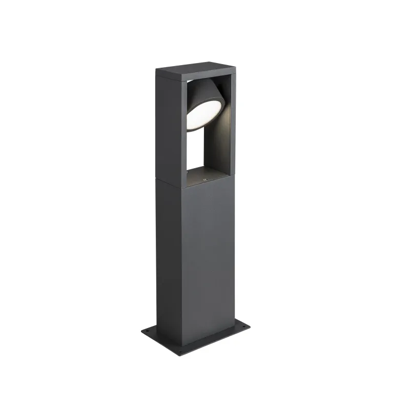 ESKINA FRAME 45, borne extérieure, simple, anthracite, LED, 15W, 3000/4000K, IP65, interrupteur CCT
