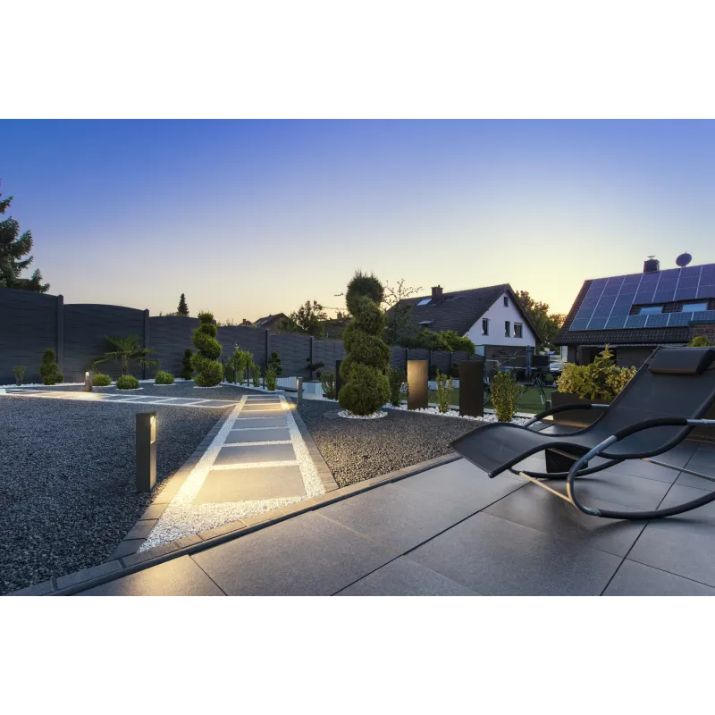 ESKINA FRAME 45, borne extérieure, simple, anthracite, LED, 15W, 3000/4000K, IP65, interrupteur CCT
