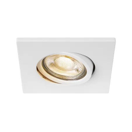 EASY-INSTALL QPAR51, encastré de plafond intérieur, carré, blanc mat, GU10/QPAR51, 20W max, RT 2012