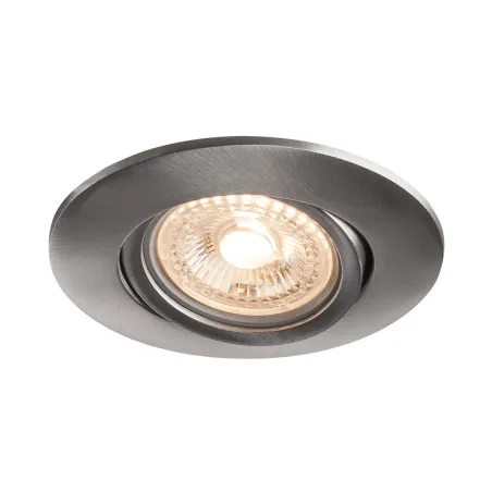 EASY-INSTALL QPAR51, encastré de plafond intérieur, rond, alu brossé, GU10/QPAR51, 20W max, RT 2012