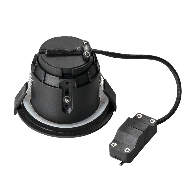 VARU, encastré de plafond intérieur/extérieur, noir, GU10/LED GU10 51mm, 5W max, IP20/IP65, RT 2012