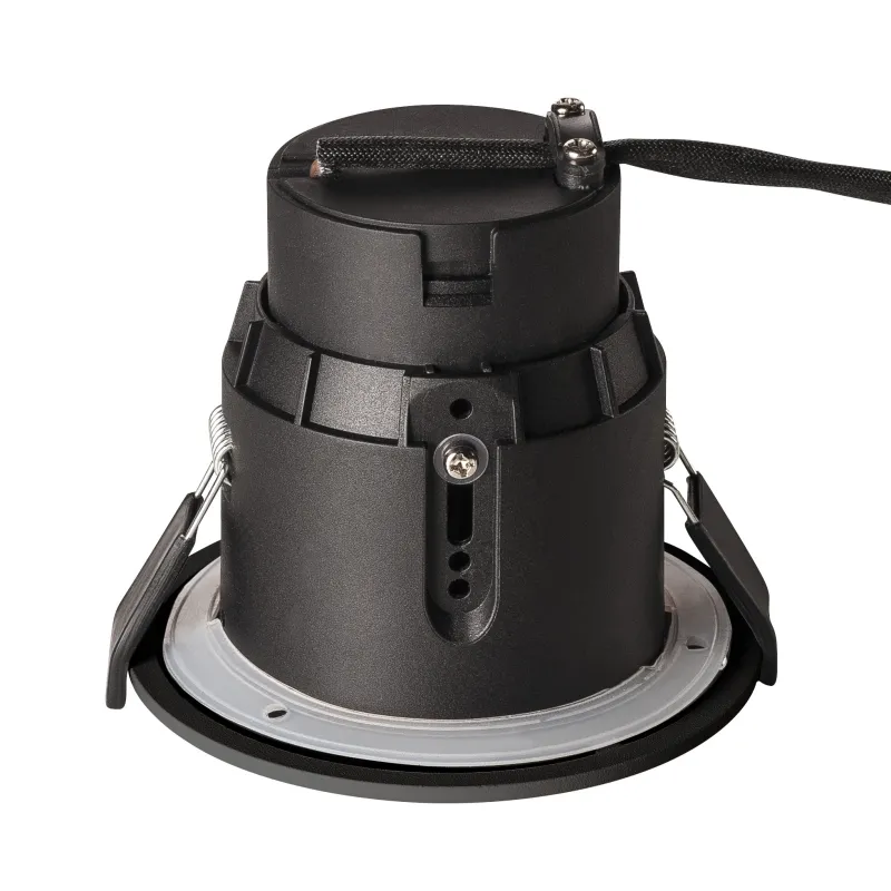 VARU, encastré de plafond intérieur/extérieur, noir, GU10/LED GU10 51mm, 5W max, IP20/IP65, RT 2012