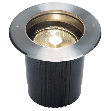 DASAR® 215, encastré de sol extérieur, rond, inox, GU10/QPAR111, 75W max, IP67, collerette inox 316