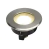 DASAR® FLAT 80, encastré de sol extérieur, inox brossé, LED, 4,3W, 3000K, IP67, collerette inox 304