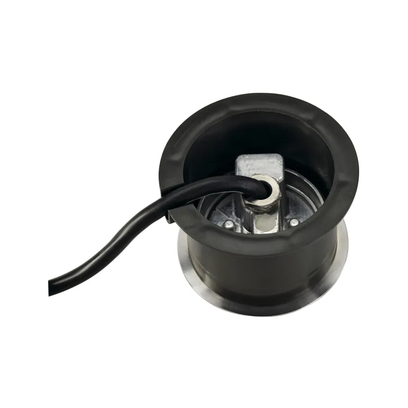 DASAR® FLAT 80, encastré de sol extérieur, inox brossé, LED, 4,3W, 3000K, IP67, collerette inox 304