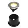 DASAR® FLAT 80, encastré de sol extérieur, inox brossé, LED, 4,3W, 4000K, IP67, collerette inox 304
