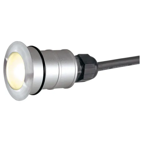 POWER TRAIL-LITE®, encastré de sol extérieur, rond, inox, LED, 1W, 3000K, IP67, collerette inox 316