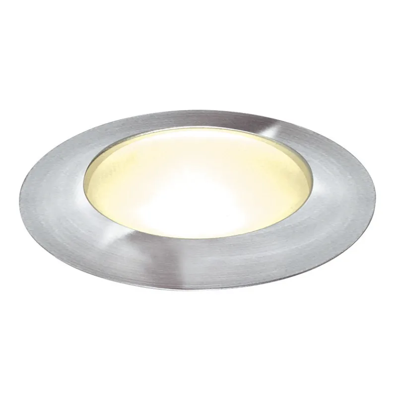POWER TRAIL-LITE®, encastré de sol extérieur, rond, inox, LED, 1W, 3000K, IP67, collerette inox 316