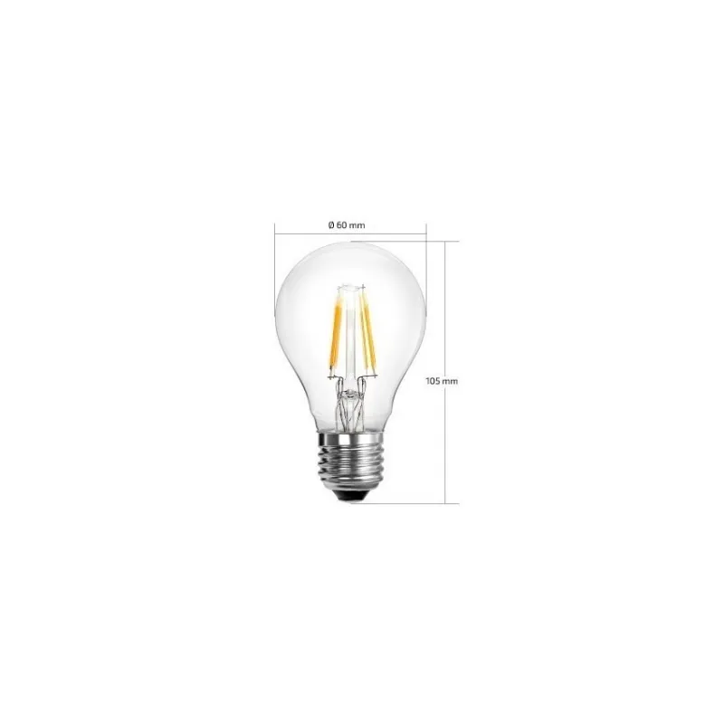 ampoule led filament culot e27-forme standart halogene 60w-550 lumens-dimmable